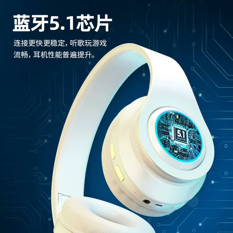 Граница - новый B39 светодиодный беспроводной Bluetooth наушник головной держатель - складной картhead носить Bluetooth наушники