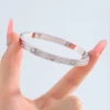 Серебристый (двойная дорожка, 5 камней)