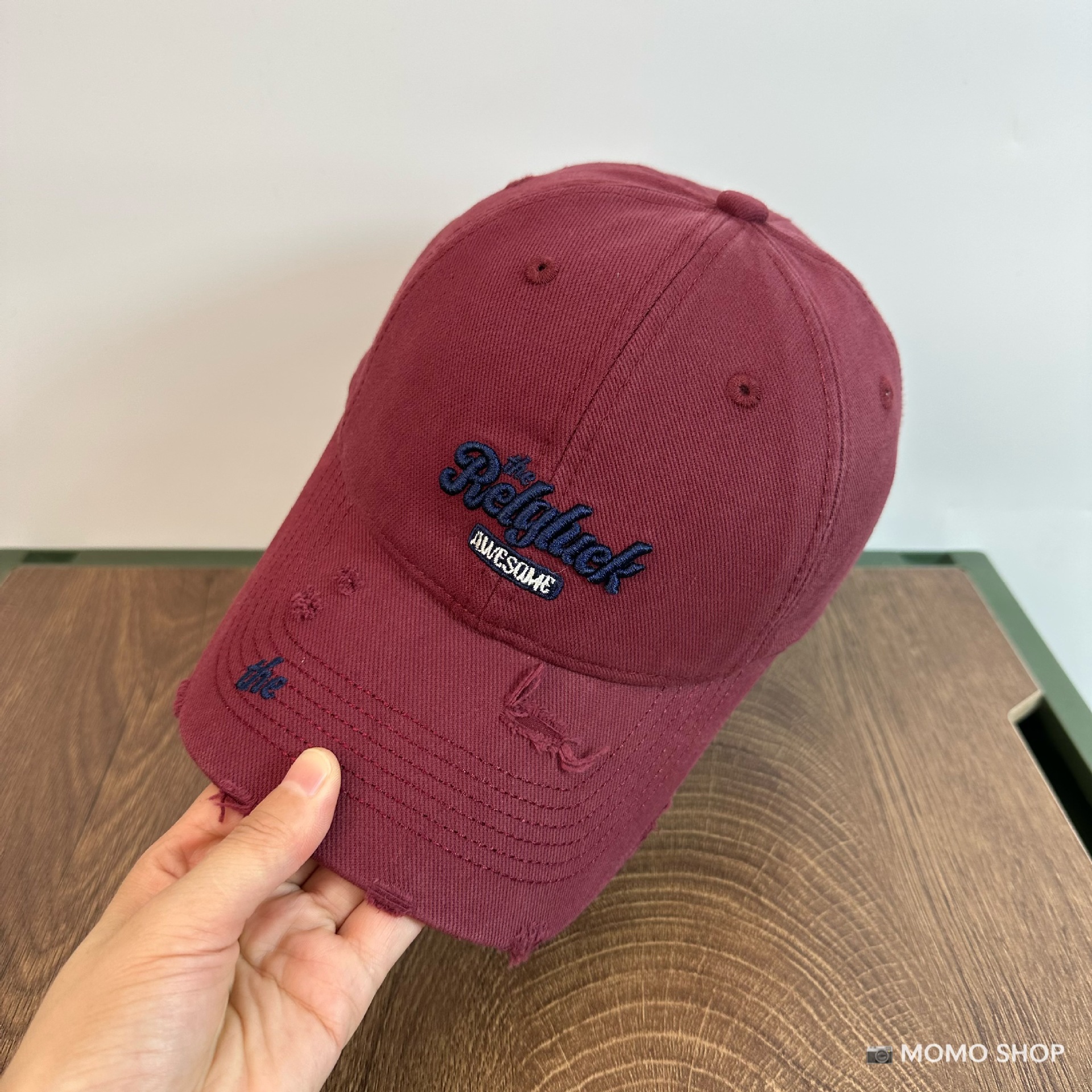 Tide coreana letra bordada agua lavada agujero blando sombrero de béisbol para hombres y mujeres de alta calidad gorra de boca de pato americana muestra cara pequeña