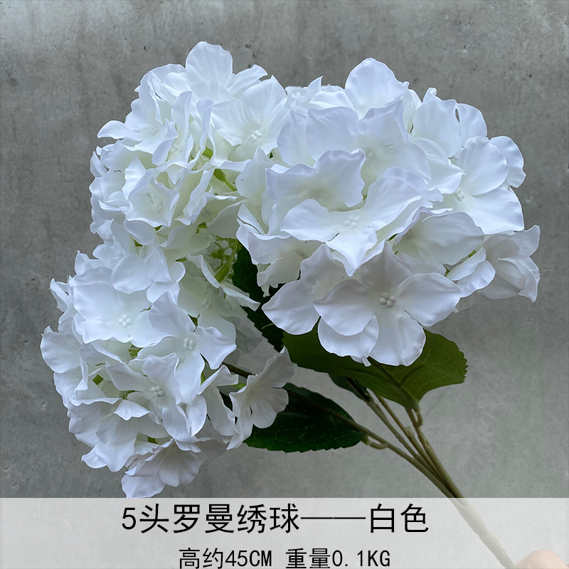 5 macarrón hortenida flor de mesa hortenida flor de mesa flor de decoración de flores falsas decoración de decoración transfronteriza