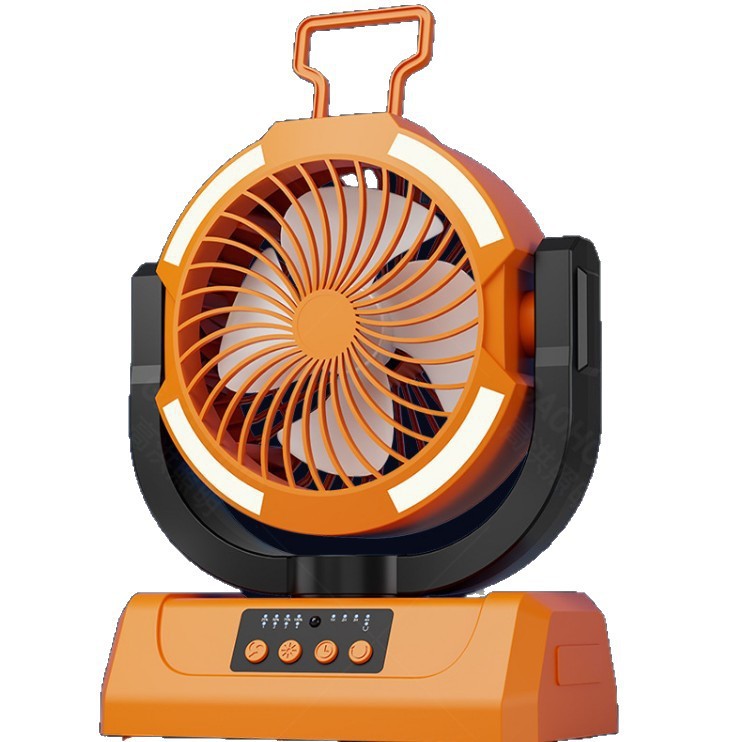 El nuevo ventilador para acampar al aire libre es recargable, batería de larga duración, pesca, artefacto de enfriamiento silencioso, puesto doméstico, tienda colgante