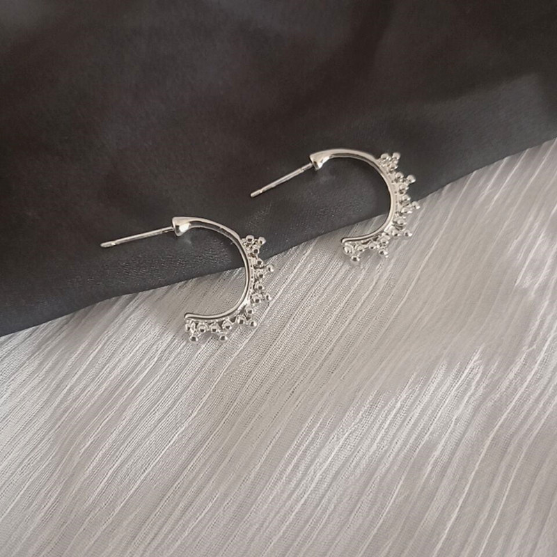 1 Paire Style Simple Forme C Alliage Boucles D'oreilles display picture 4