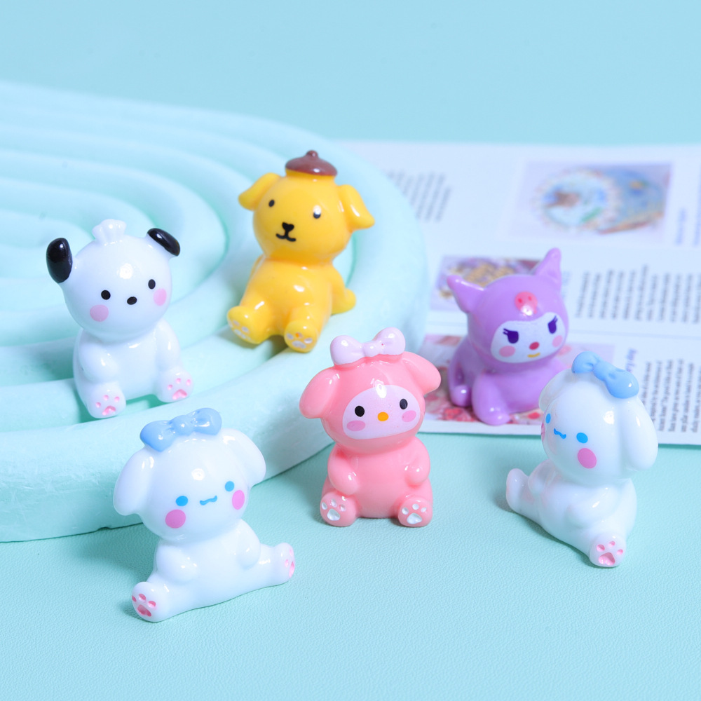 입체 앉아있는 동물 밝은 DIY 크림 접착제 수제 휴대 전화 케이스 머리핀 신발 버클 장식품 수지 액세서리 도매