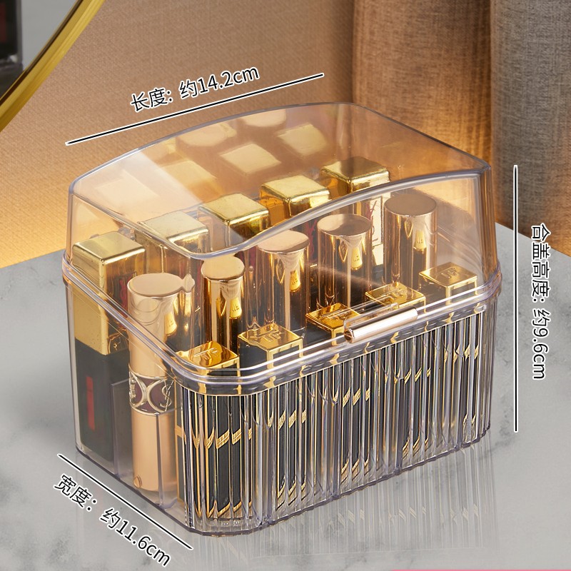 Maquillaje Cepillo tubo de almacenamiento a prueba de polvo con tapa Luz de lujo gran relleno Perla ceja Lápiz Delineador de Ojos de gran capacidad cepillo cubo