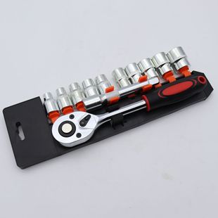 12-Piece Socket Wrench Set for Auto Repair Tools, Small, Medium, and Large Quick Ratchet Wrench Set with Connecting Rod Factory
