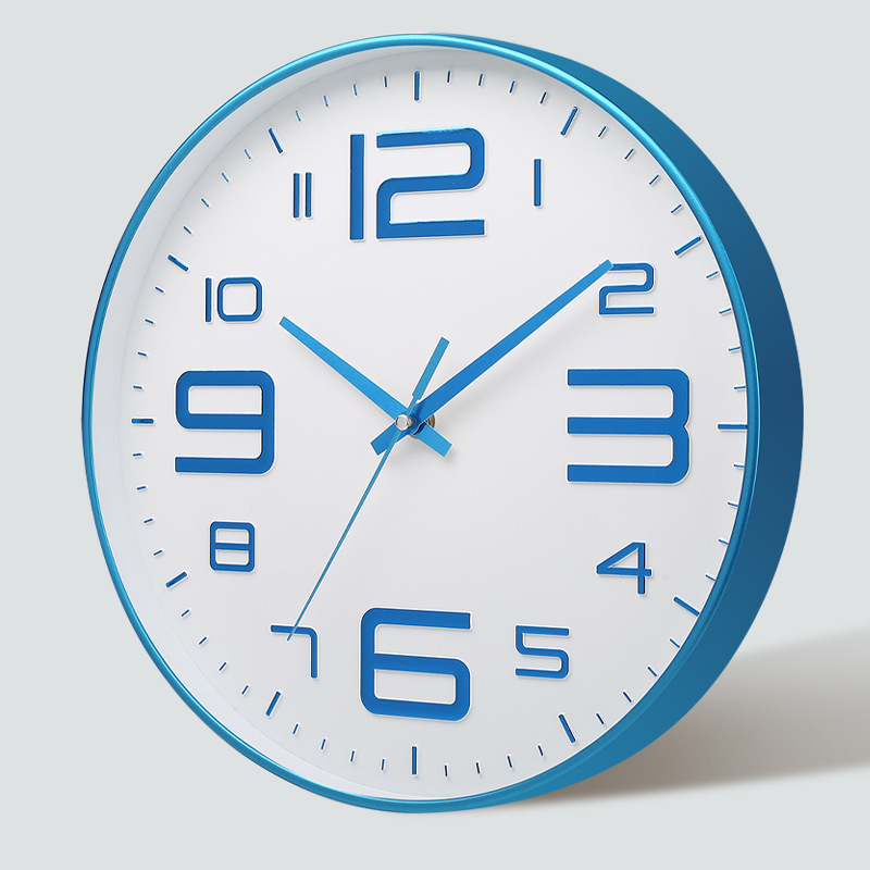 Reloj de pared de cuarzo 8 pulgadas 20CM estéreo silencioso digital creativo moda casa salón al por mayor