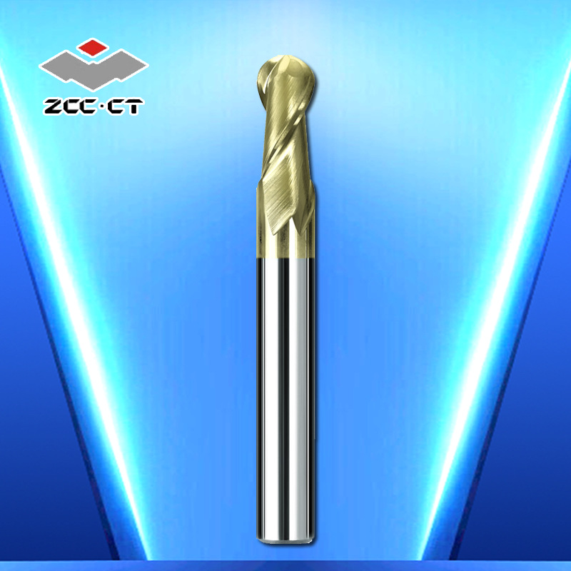 ZCC.CT株洲钻石PM系列四刃直柄圆弧立铣刀GM-4R-D1.0R0.2