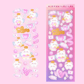 小魔女卡卡原创见习爱神卡通可爱贴纸咕卡咕盘素材装饰贴纸