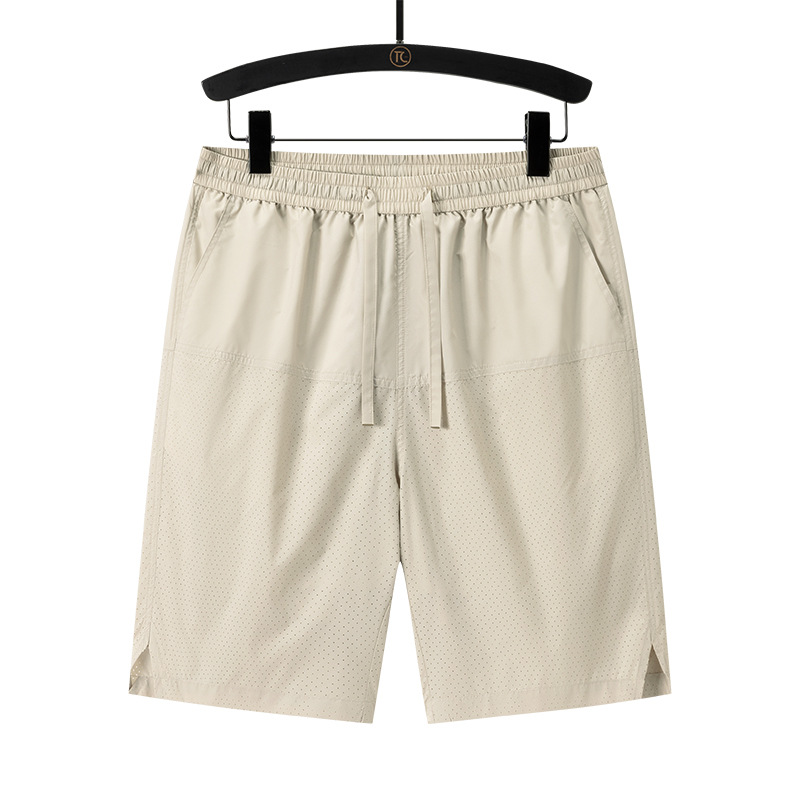 Pantalones cortos casuales de color sólido verano nuevos delgados pantalones transpirables casuales sueltos pantalones de cinco puntos versátiles en el exterior