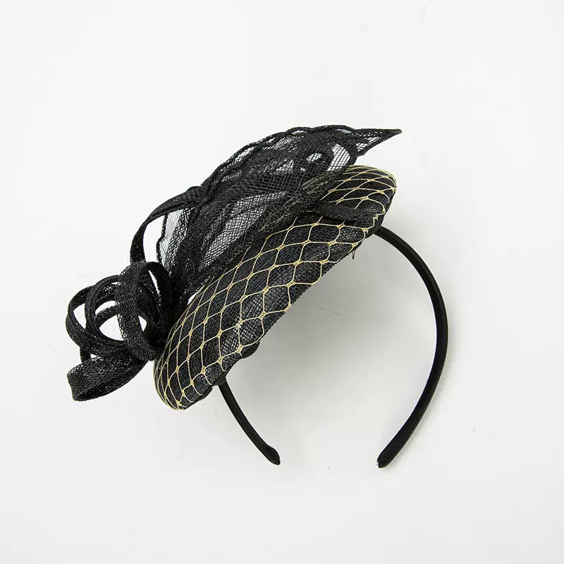 2026新款头饰发饰优雅时尚发箍网面麻纱装饰纯色简约高级