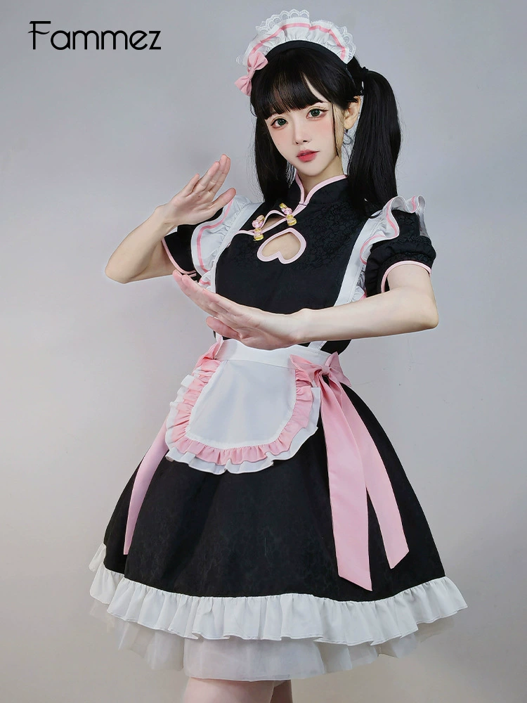 Genuine cheongsam, uniform, set, dress, Lolita style, cosplay, Chinese style