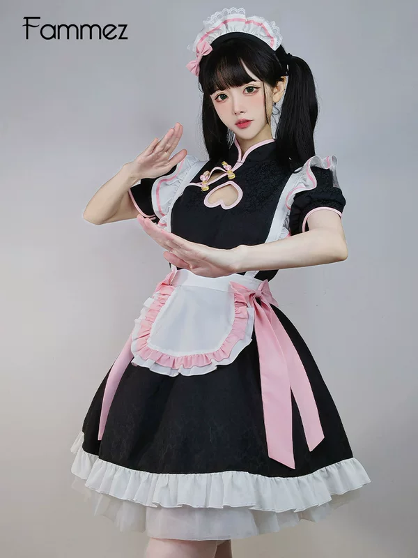 Genuine cheongsam, uniform, set, dress, Lolita style, cosplay, Chinese style