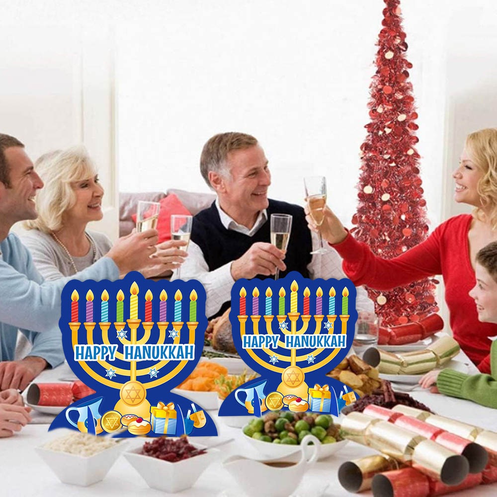 Nuevo decoración de Hanukkah decoración de escritorio DIY pegatinas de papel decoración estereoscópica decoración de la fiesta props