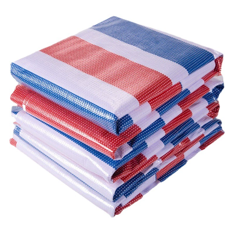 Водонепроницаемый брезент СИЗ двойная пленка цветная полосатая ткань Трехцветная Пластиковая строительная площадка сельскохозяйственный непромокаемый чехол ткань солнцезащитный крем оптом толстый