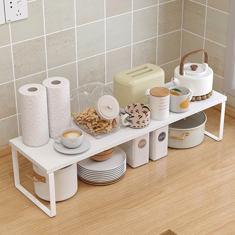 キッチンデスクトップ収納ラックカウンタートップ層状収納パーティション棚キャビネット食器調味料収納小棚