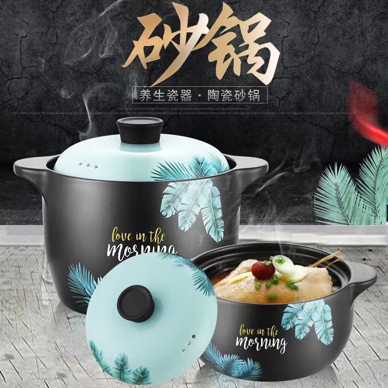 Estilo coreano applique cazuela estofado olla de gran capacidad de alta temperatura resistente a la sopa olla gachas fuego abierto de gas cerámica salud olla de piedra