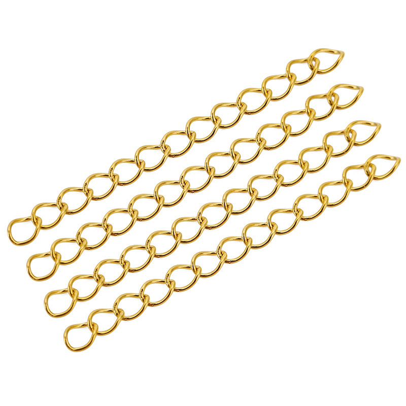 5cm tail chain extension chain 18K stainless steel necklace accessories 2.5mn/3mm/4mm bracelet extension cable diy