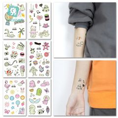 瑞卡龍新款跨境夜光紋身貼防水卡通科技星球兒童紋身貼紙tattoo