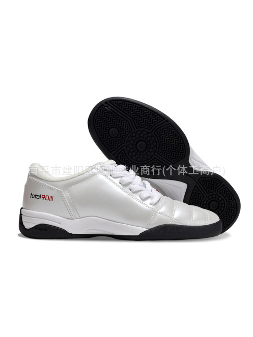 Fábrica de Putian al por mayor T90 serie interior MD fondo plano zapatos de fútbol de fondo bajo entrenamiento césped interior y exterior
