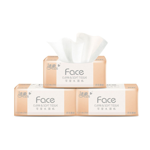 Gentle and Fresh Scent Wet Wipes, 6 Packs per Set, Multi-Flower Scent Facial Tissue Household Bulk