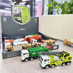 12匹の慣性シミュレーションミサイル消防工事掘削機軍事車模型少年児童玩具夜市に露店を出す