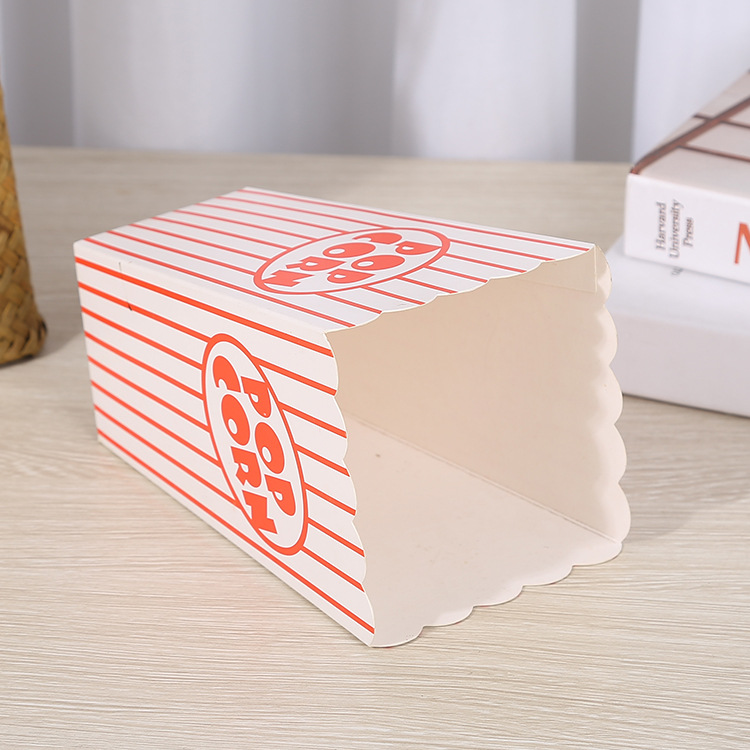 Manufacturers Custom Chicken Popcorn Folding Box French Fries Disposable White Cardboard Packaging Box Popcorn Food Packaging Carton