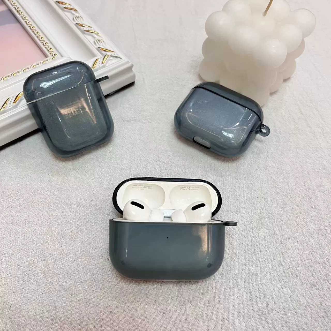 Apple, совместимые прозрачные наушники, защитный чехол, 2, bluetooth
