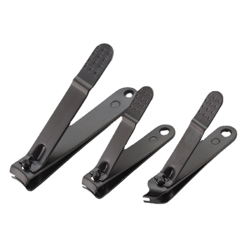 Electroplated nail clippers large black nail clippers carbon steel nail clippers oblique nail clippers wholesale