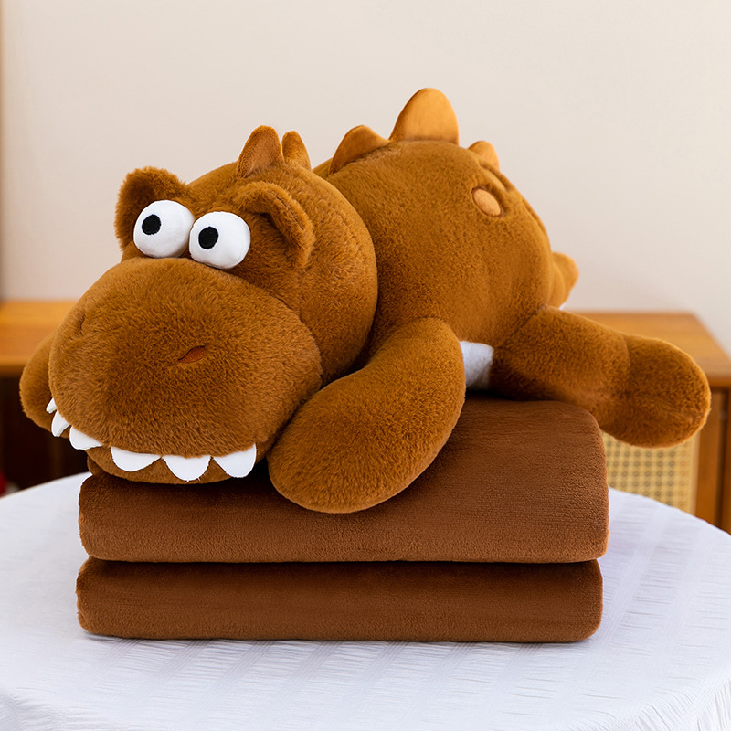 Manta de aire acondicionado de dibujos animados, almohada, edredón, almohada de siesta multifuncional dos en uno, venta directa de fábrica, comercio exterior al por mayor