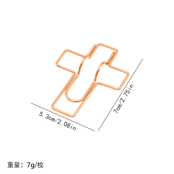 Rose gold cross pen clip