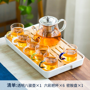 玻璃套装家用茶杯功夫茶耐热泡茶简约过滤小型茶壶