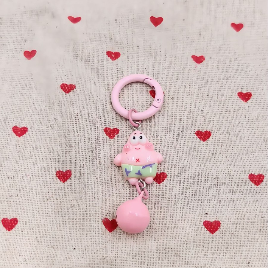 Pequeña campana de tarjetas de dibujos animados lindos bolsos de pareja de estudiantes D01 pareja famosa en línea SpongeBob