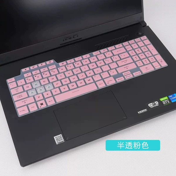 Semi transparent pink keyboard film