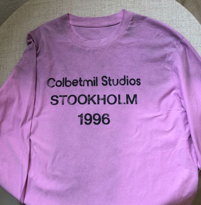 正確版ACOスタイル1996アルファベットプリントtシャツ水洗いして古いカップルのゆるい長袖25男女同タイプの潮を作る|undefined