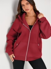 W 75921 Hooded Zip-Up Sweatshirt ��ñ�˶��� �羳����ѷŷ����