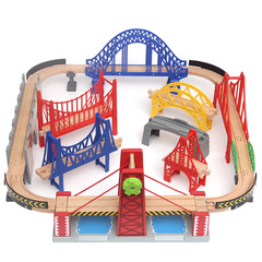 Wooden Thomas Train Bulk Track Accessory Track Bridge Series Track Scene Educational Toy Compatible