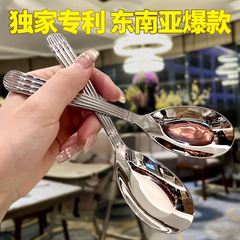 ローマの304ステンレススプーンホテルは中国式の平底スプーンを厚くして家庭用スープを飲んでスプーンを食べて卸売りします。