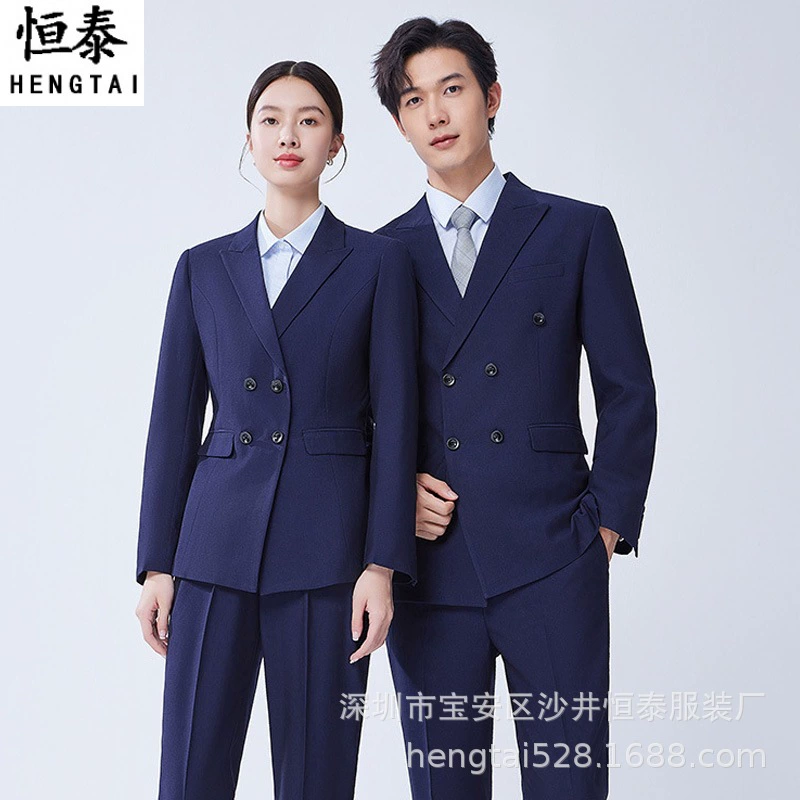 Blue classic suit jacket for men and women for work