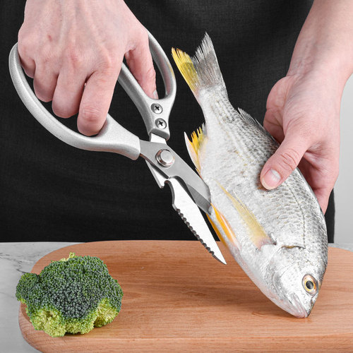 Manufacturer sells wholesale sharp kitchen scissors SK5 aluminum chicken bone scissors for easily cutting meat, cutting bones, opening bottles, etc.