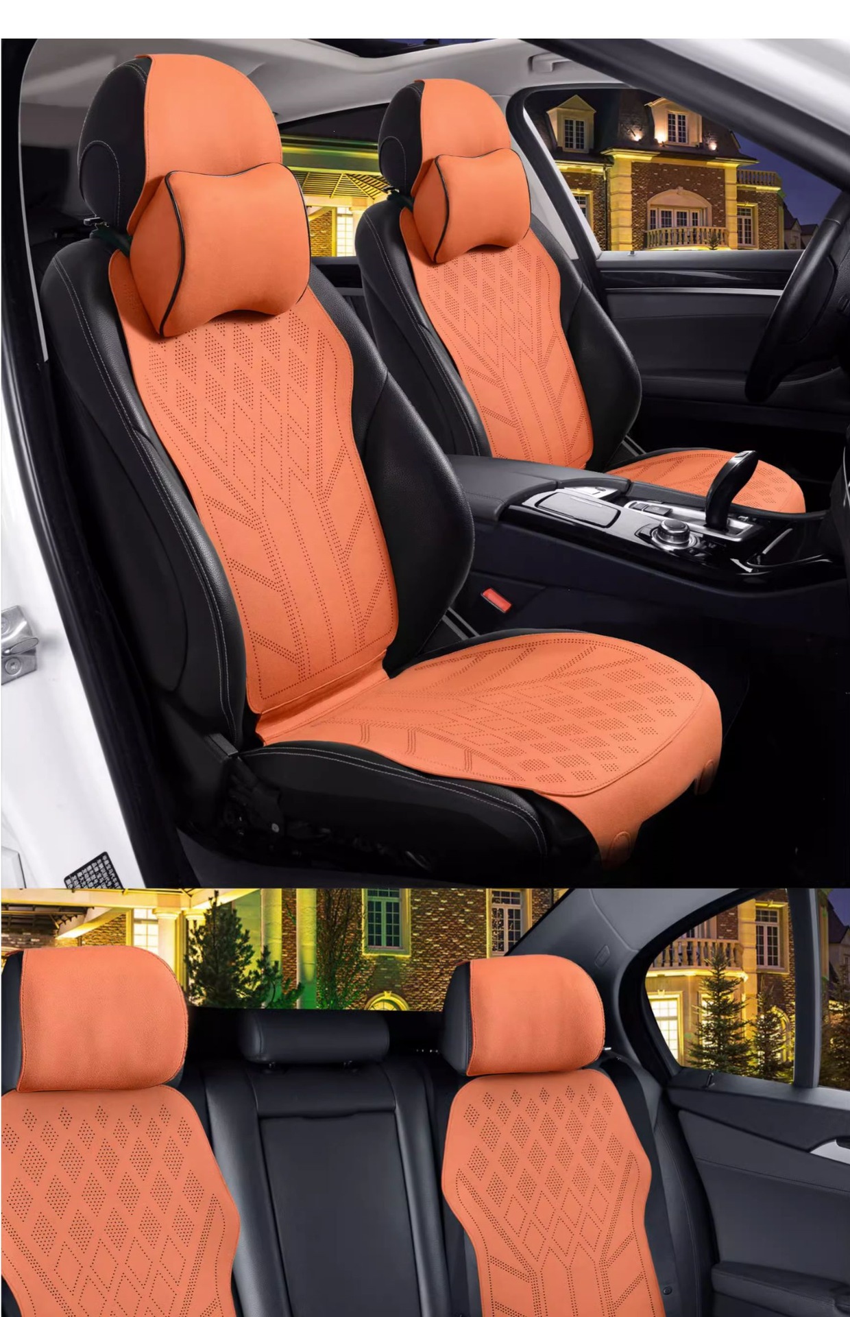 Suitable for 2026 car seat cushions, universal for all seasons, suede leather seat cushion, high-end saddle pad, suede seat cover for summer