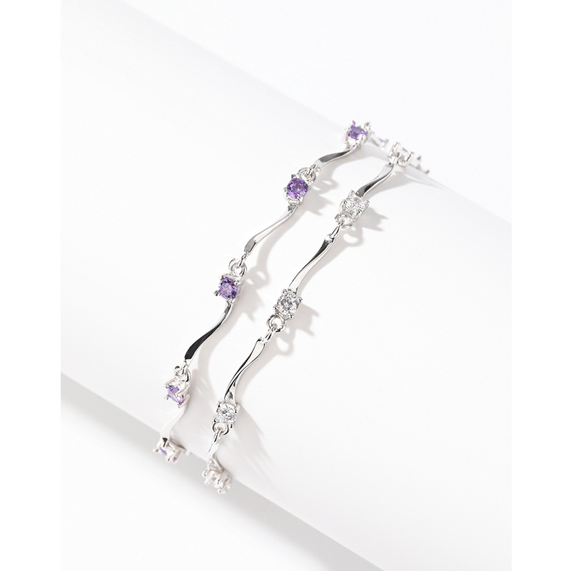 S925 plata esterlina diamante pulsera niñas japonés y coreano nicho diseño exquisito alto sentido novias pulsera regalo para novia