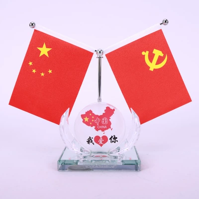 Car ornaments | Car-Mounted Red Flag Ornament for
