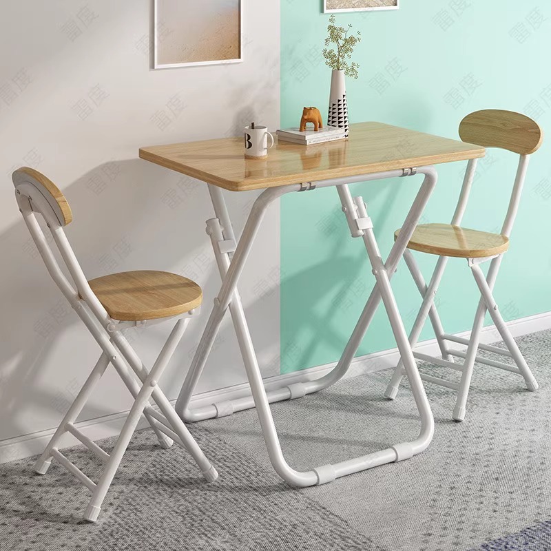 Mesa plegable simple para el hogar, mesa de computadora de tipo pequeño, balcón multifuncional, mesa de alquiler, mesa de comedor, mesa de oficina
