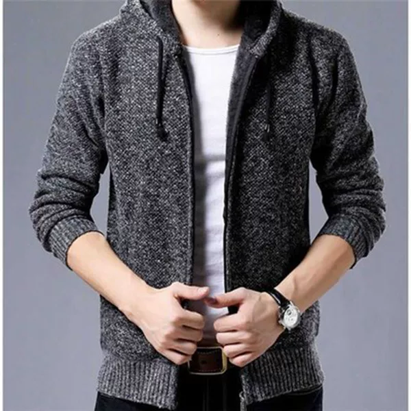 Hooded sweater dark gray