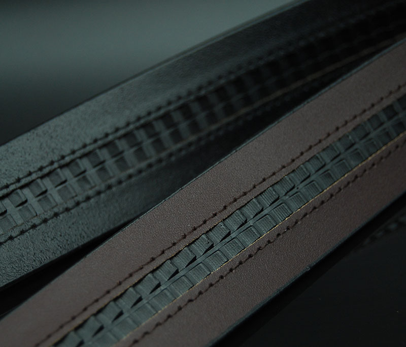 Factory Direct Belt Men's Flat Belt Leather Factory Cowhide Belt Men's Automatic Buckle Belt A Piece Of Hair Application Scenario