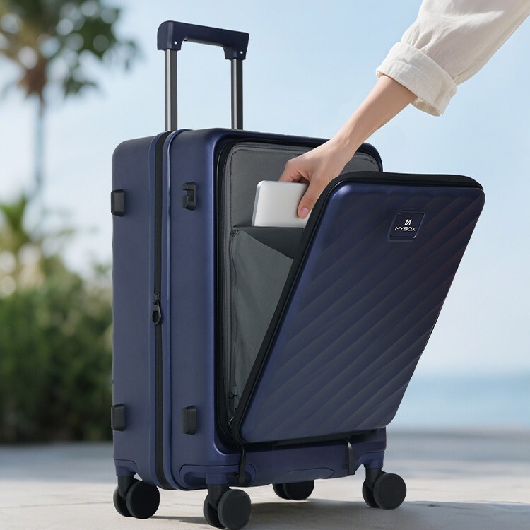 Front-opening suitcase with USB charging 20inch carry-on suitcase with PC silent universal wheels, direct supply from manufacturer, wholesale luggage Front-opening suitcase with USB charging 20inch carry-on suitcase with PC silent universal wheels, direct supply from manufacturer, wholesale luggage
