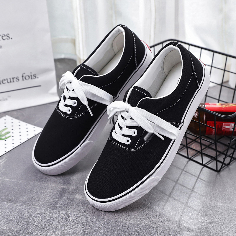 Street shot ulzzang canvas shoes for men and women autumn original suifeng board shoes Korean version of the couple with students RUN08