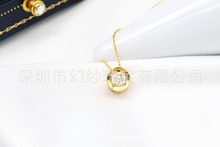 18K金日系轻奢澳洲欧泊钻石圆环GIA项链吊坠珠宝抖音批发代发