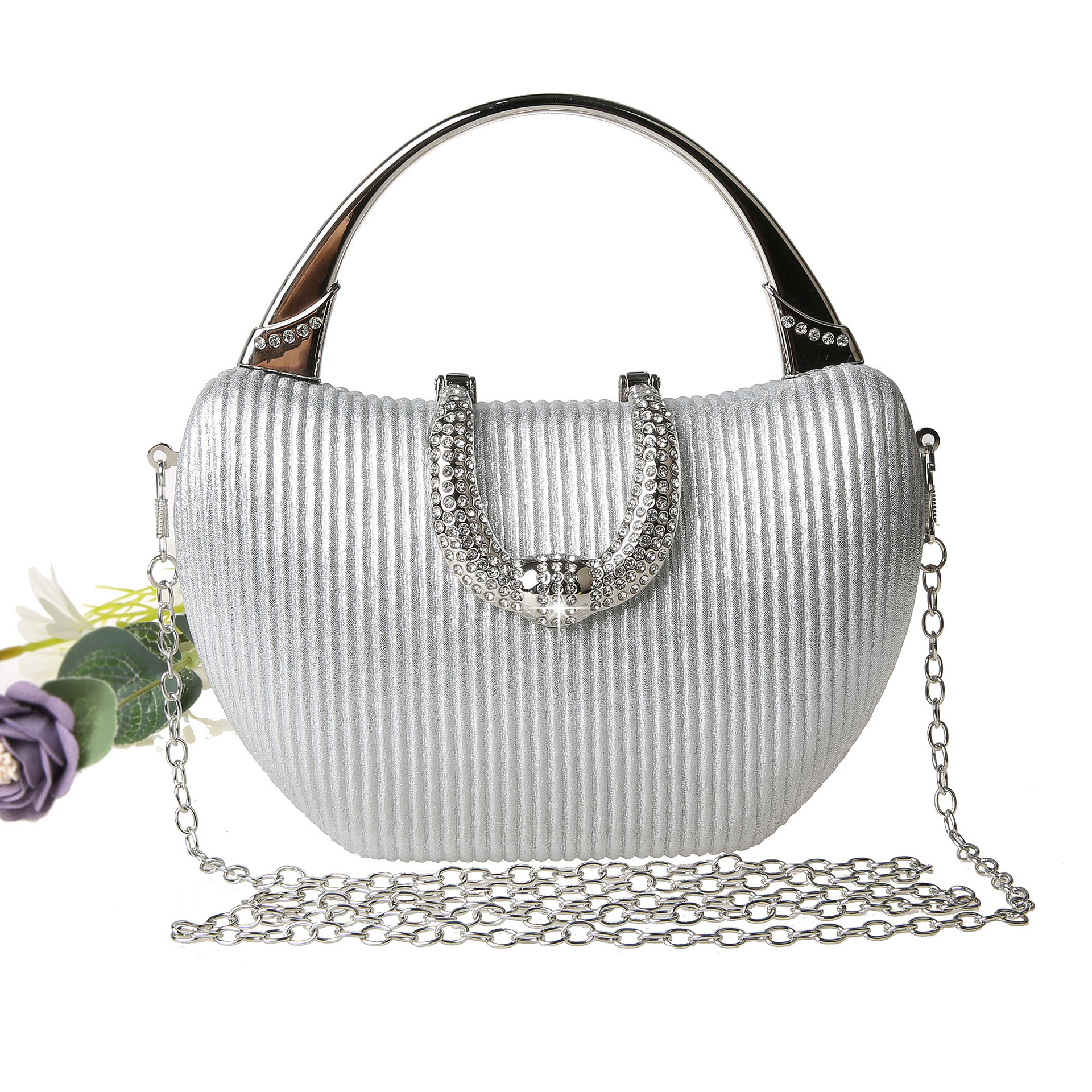 Pochette da sera elegante con paillettes borsetta per donna_voghion.com