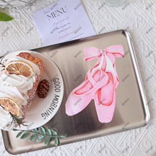 20张 跨境粉色芭蕾舞鞋造型餐巾纸 彩色印花纸巾婚礼生日装饰餐纸